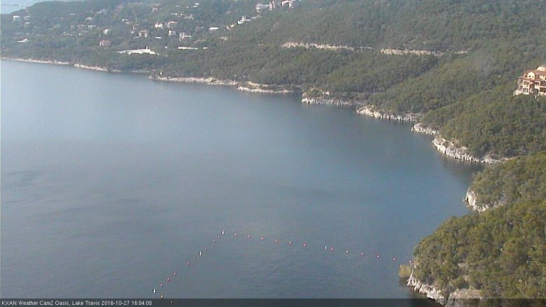 Lake Travis webcam, October 27, 2016 3:35 PM CT