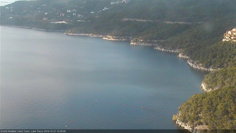 Lake Travis webcam, October 27, 2016 3:40 PM CT