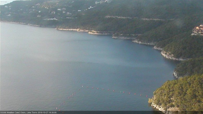 Lake Travis webcam, October 27, 2016 3:45 PM CT