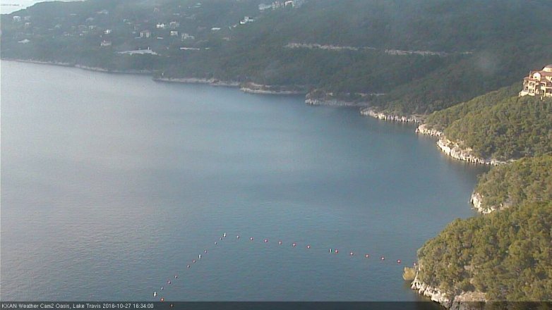 Lake Travis webcam, October 27, 2016 4:00 PM CT