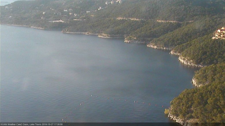 Lake Travis webcam, October 27, 2016 4:50 PM CT