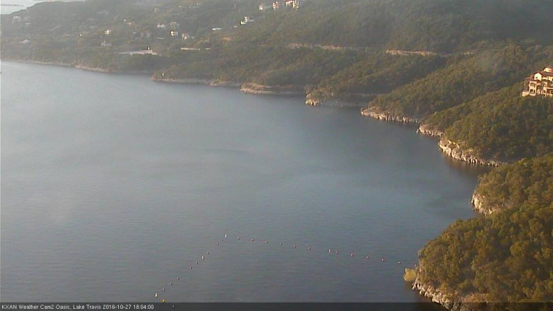 Lake Travis webcam, October 27, 2016 5:30 PM CT