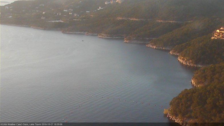Lake Travis webcam, October 27, 2016 5:40 PM CT