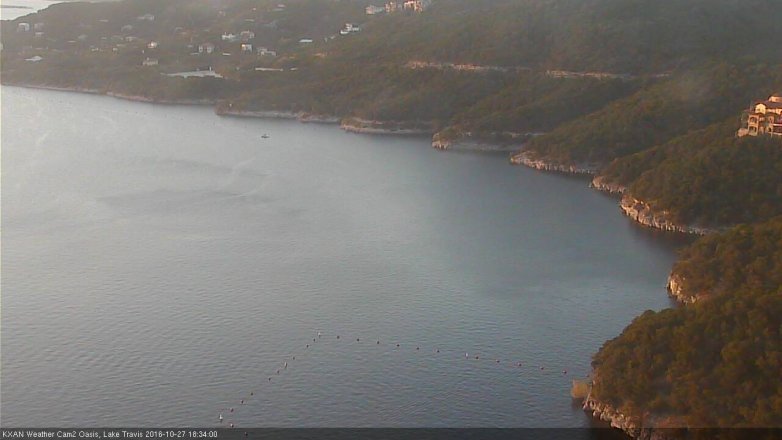 Lake Travis webcam, October 27, 2016 5:45 PM CT
