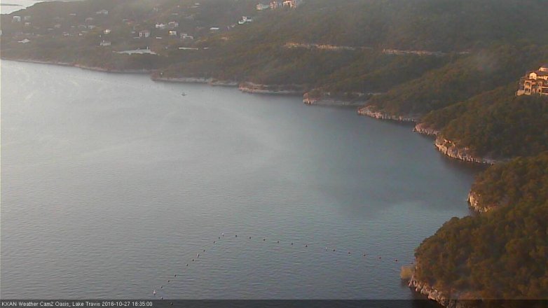 Lake Travis webcam, October 27, 2016 6:00 PM CT