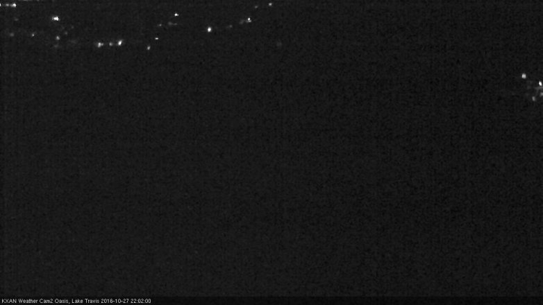 Lake Travis webcam, October 27, 2016 9:20 PM CT