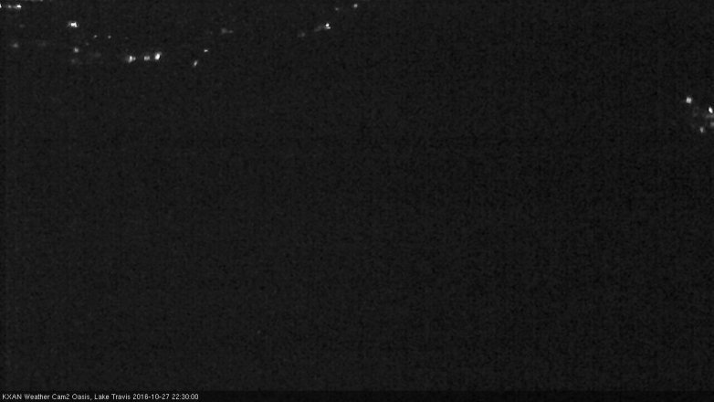 Lake Travis webcam, October 27, 2016 9:45 PM CT