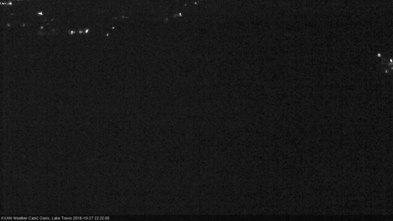 Lake Travis webcam, October 27, 2016 10:00 PM CT