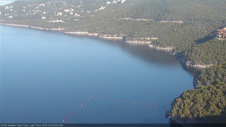 Lake Travis webcam, October 28, 2016 9:00 AM CT