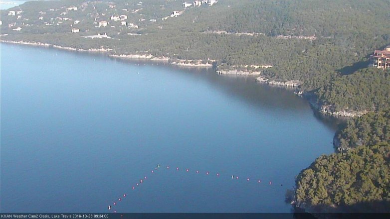 Lake Travis webcam, October 28, 2016 9:05 AM CT