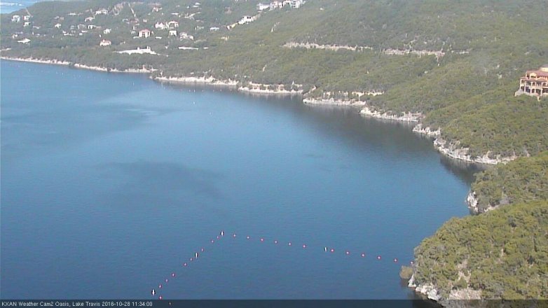 Lake Travis webcam, October 28, 2016 10:45 AM CT