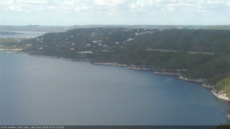 Lake Travis webcam, October 28, 2016 1:00 PM CT