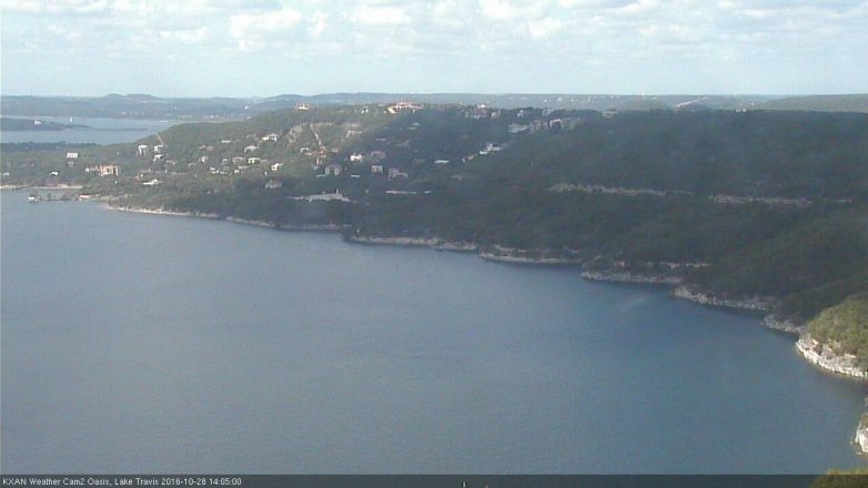 Lake Travis webcam, October 28, 2016 1:10 PM CT