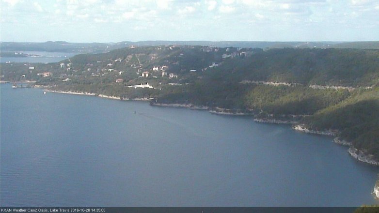 Lake Travis webcam, October 28, 2016 1:50 PM CT