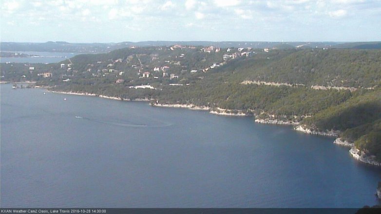 Lake Travis webcam, October 28, 2016 1:55 PM CT