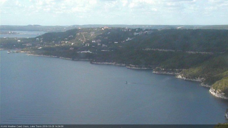 Lake Travis webcam, October 28, 2016 2:00 PM CT
