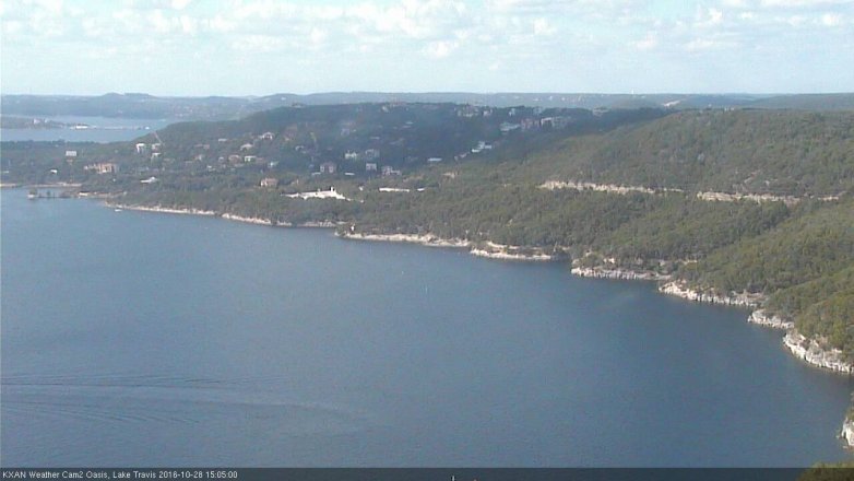 Lake Travis webcam, October 28, 2016 2:20 PM CT