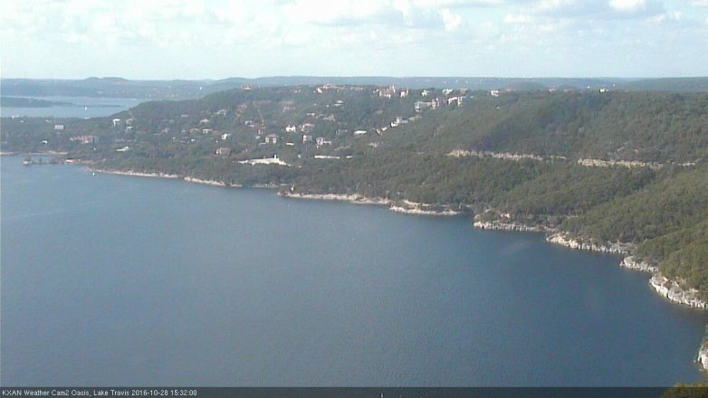 Lake Travis webcam, October 28, 2016 3:00 PM CT