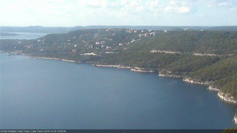 Lake Travis webcam, October 28, 2016 3:10 PM CT