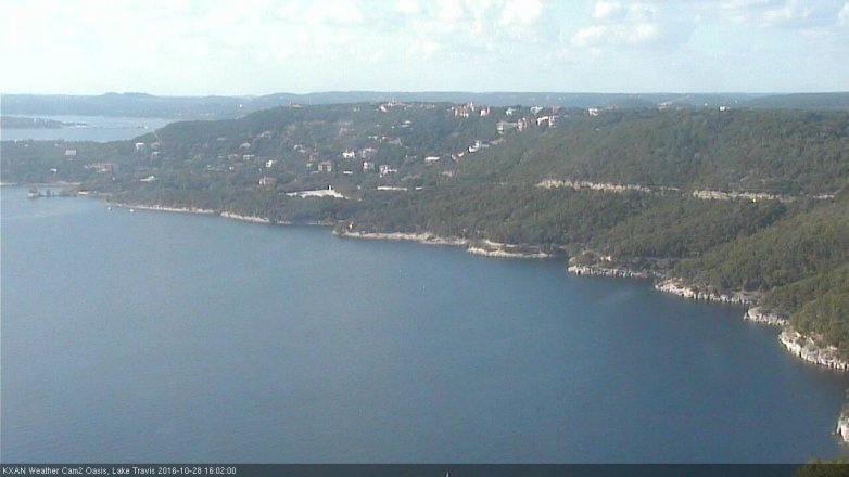 Lake Travis webcam, October 28, 2016 3:25 PM CT