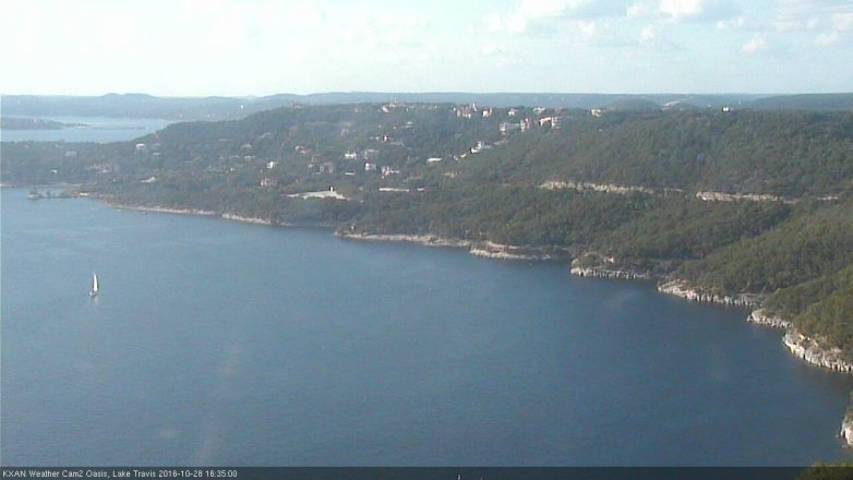 Lake Travis webcam, October 28, 2016 3:40 PM CT