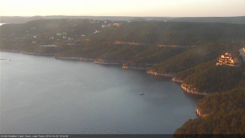 Lake Travis webcam, October 28, 2016 5:45 PM CT