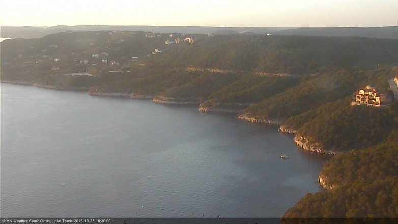 Lake Travis webcam, October 28, 2016 5:50 PM CT