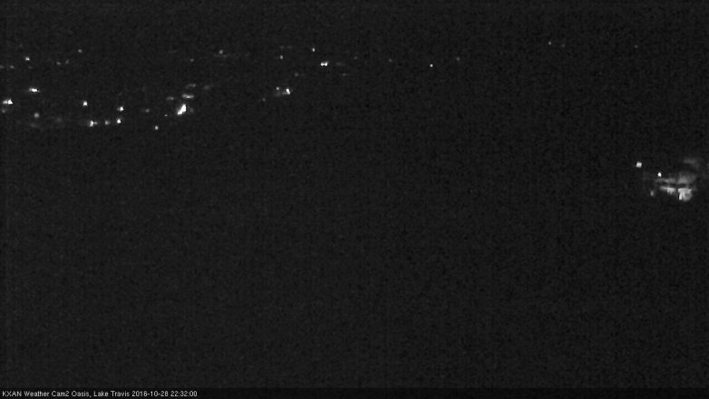 Lake Travis webcam, October 28, 2016 9:45 PM CT