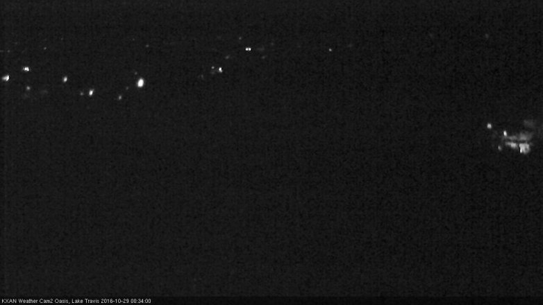 Lake Travis webcam, October 28, 2016 11:40 PM CT