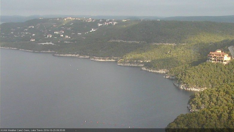 Lake Travis webcam, October 29, 2016 9:05 AM CT