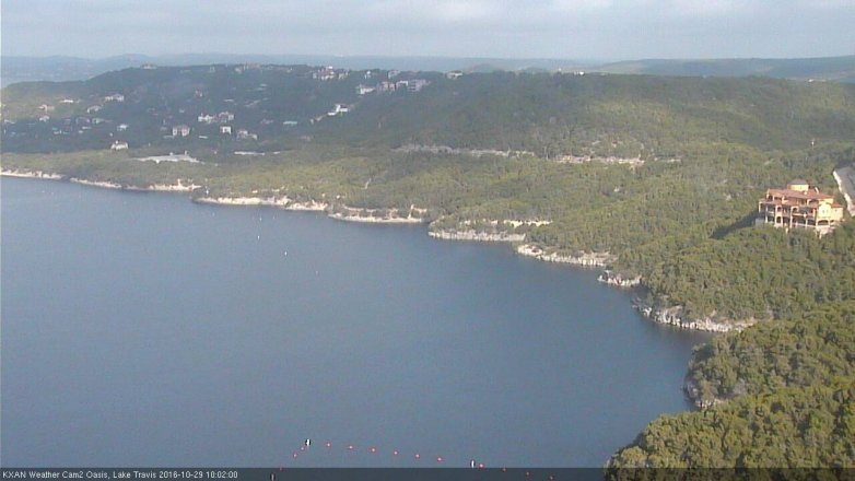 Lake Travis webcam, October 29, 2016 9:15 AM CT