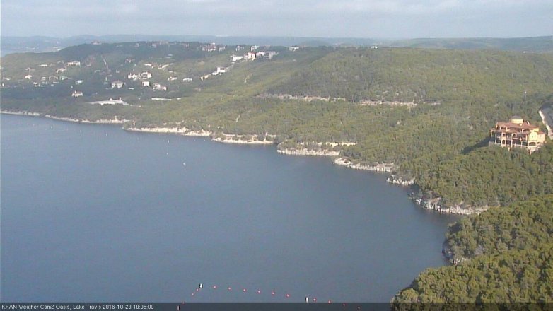 Lake Travis webcam, October 29, 2016 9:25 AM CT