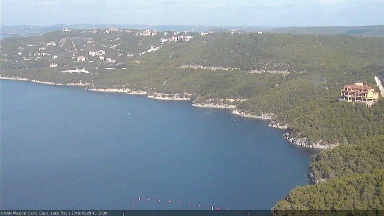 Lake Travis webcam, October 29, 2016 9:40 AM CT