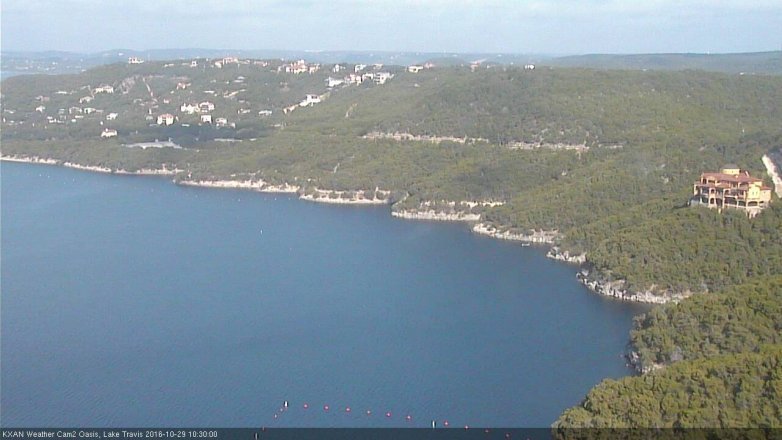Lake Travis webcam, October 29, 2016 9:45 AM CT