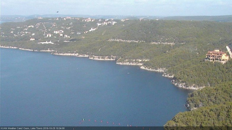 Lake Travis webcam, October 29, 2016 10:00 AM CT