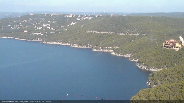 Lake Travis webcam, October 29, 2016 10:20 AM CT