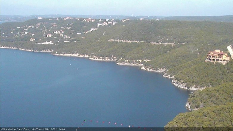 Lake Travis webcam, October 29, 2016 10:45 AM CT