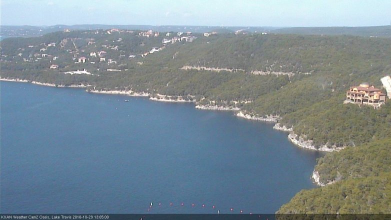 Lake Travis webcam, October 29, 2016 12:20 PM CT