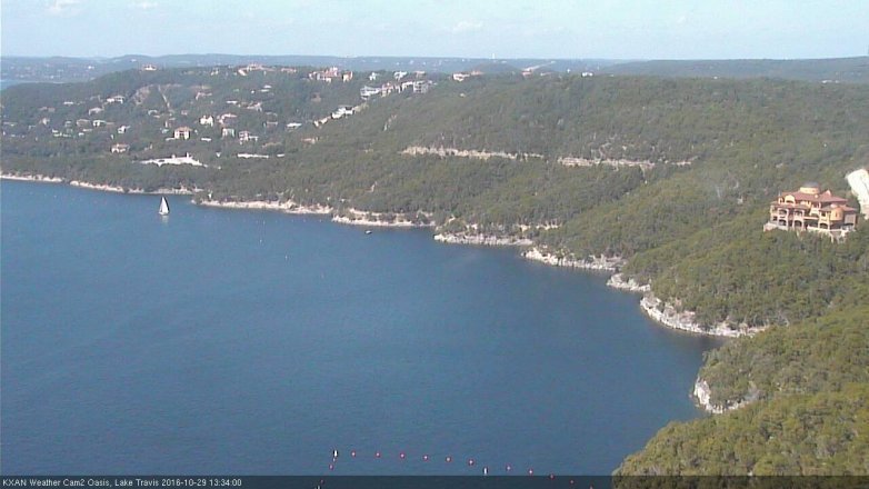Lake Travis webcam, October 29, 2016 12:50 PM CT