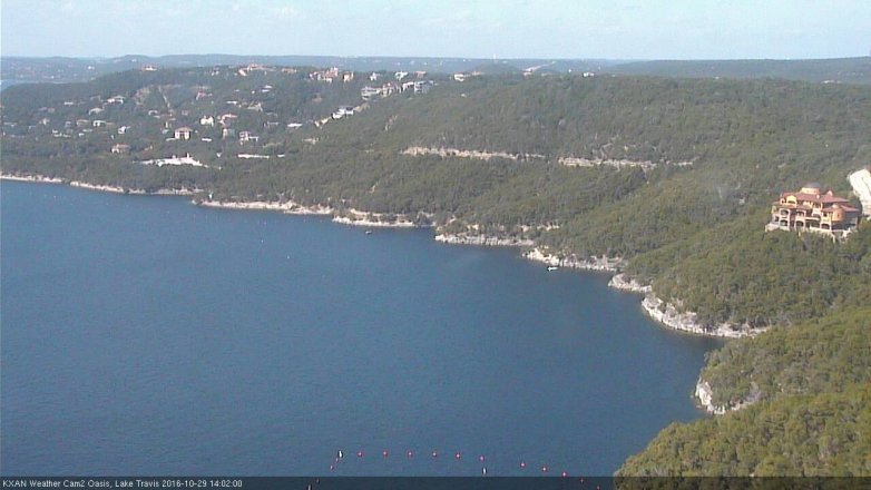 Lake Travis webcam, October 29, 2016 1:05 PM CT
