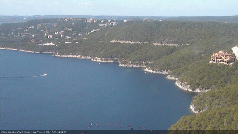 Lake Travis webcam, October 29, 2016 1:20 PM CT