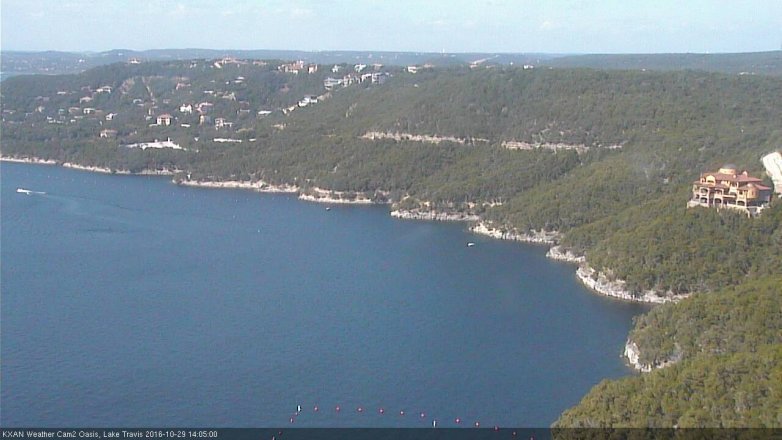 Lake Travis webcam, October 29, 2016 1:35 PM CT