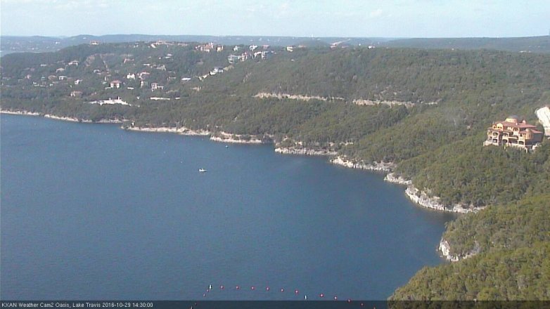 Lake Travis webcam, October 29, 2016 1:50 PM CT