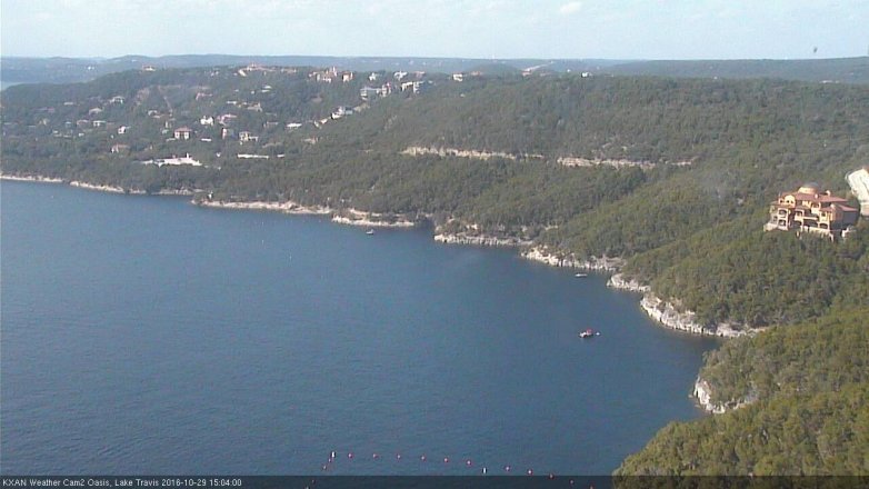 Lake Travis webcam, October 29, 2016 2:10 PM CT