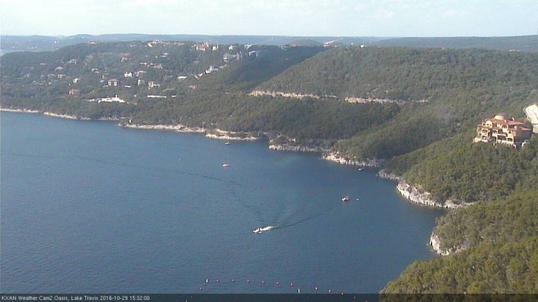 Lake Travis webcam, October 29, 2016 2:35 PM CT