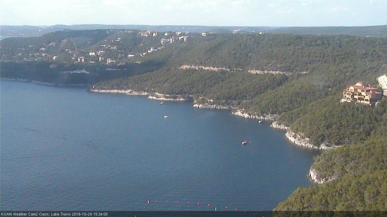 Lake Travis webcam, October 29, 2016 3:00 PM CT