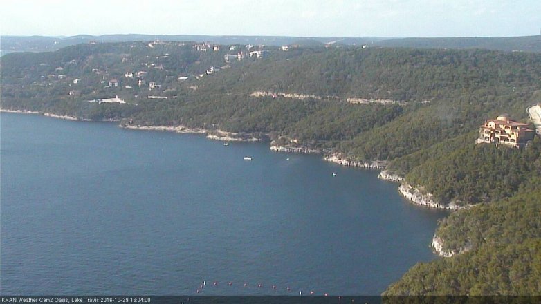 Lake Travis webcam, October 29, 2016 3:15 PM CT