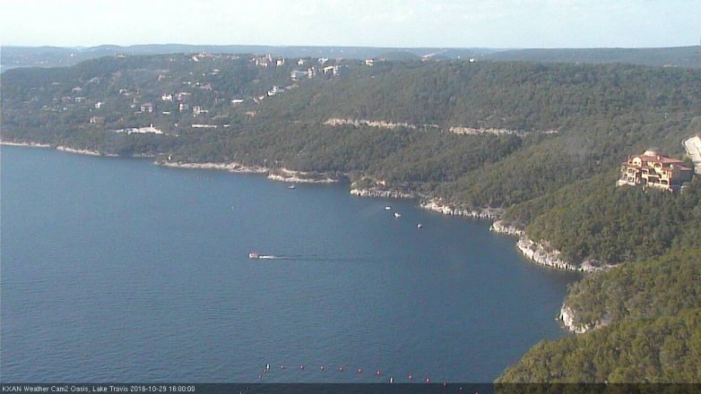Lake Travis webcam, October 29, 2016 3:25 PM CT