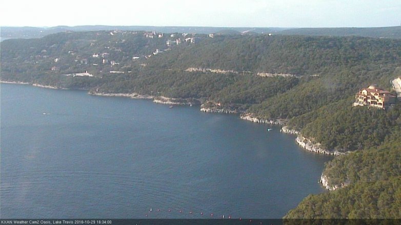 Lake Travis webcam, October 29, 2016 3:50 PM CT
