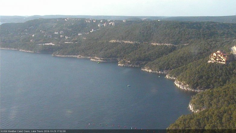Lake Travis webcam, October 29, 2016 4:05 PM CT